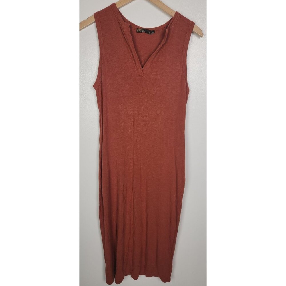 Prana Sleeveless Midi Dress in Rust
